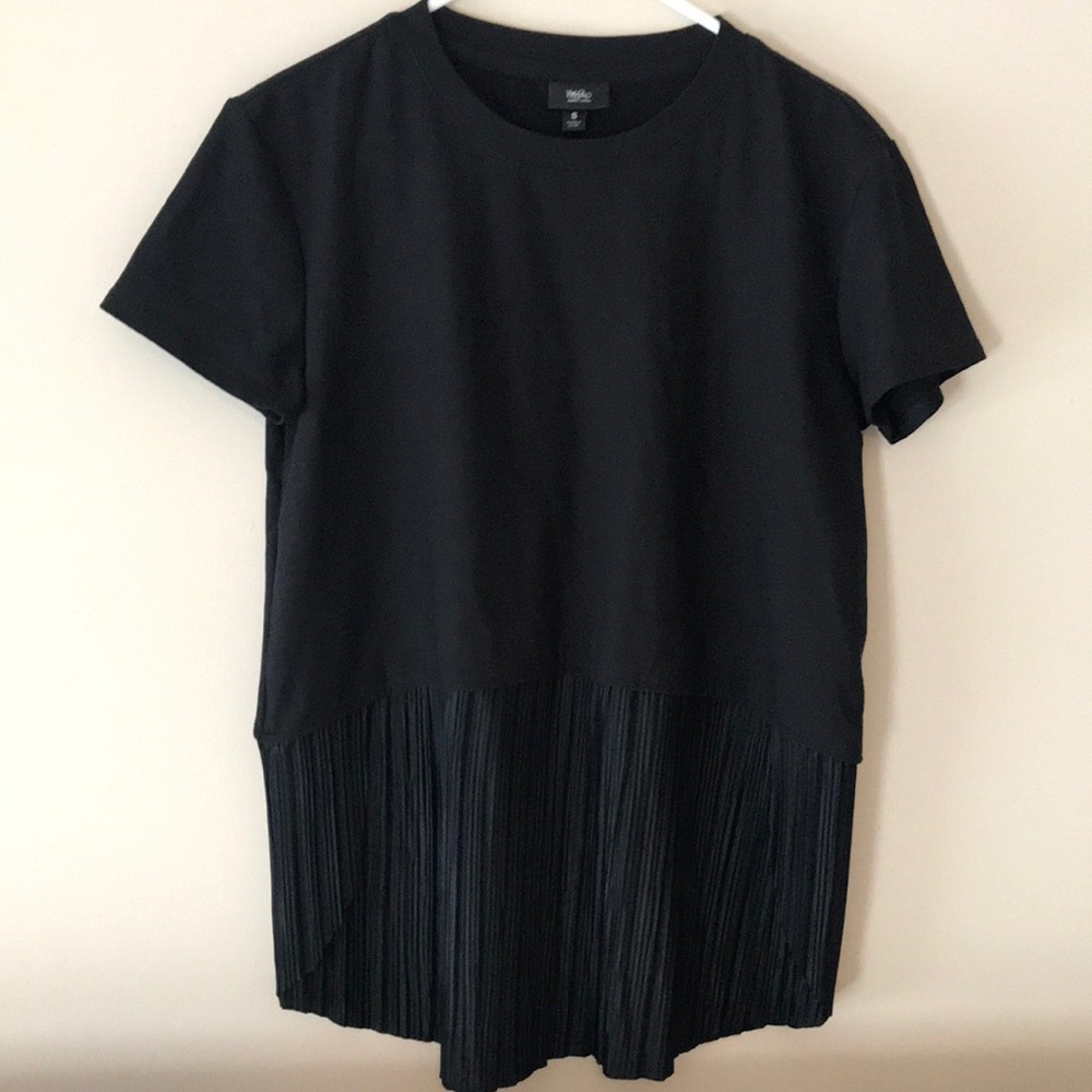 Target Black Pleated Hem Top